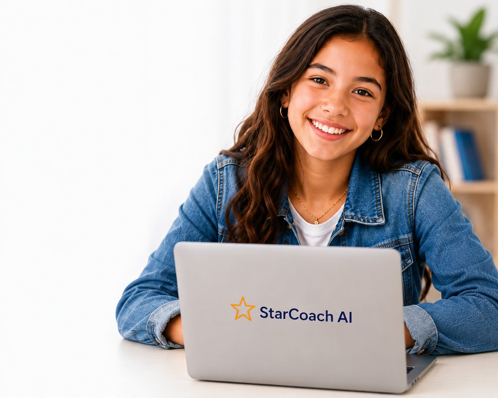 Student learning math with StarCoach AI